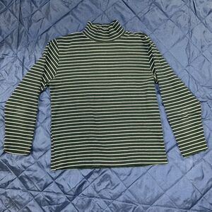 Vintage GFC Trading Company Turtleneck Sweater Womens XL Striped Cotton Blend
